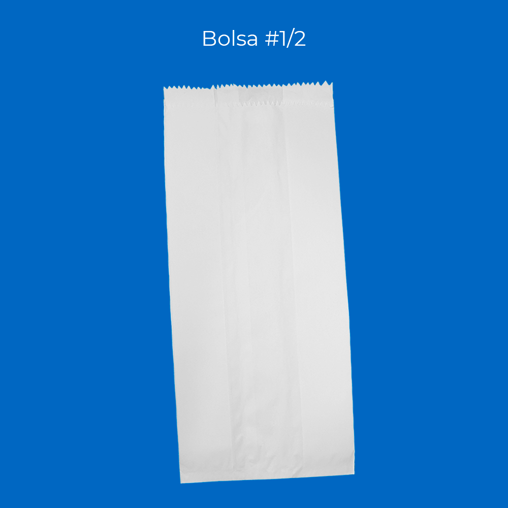 Bolsa Estraza Blanco 1/2  c/100pz