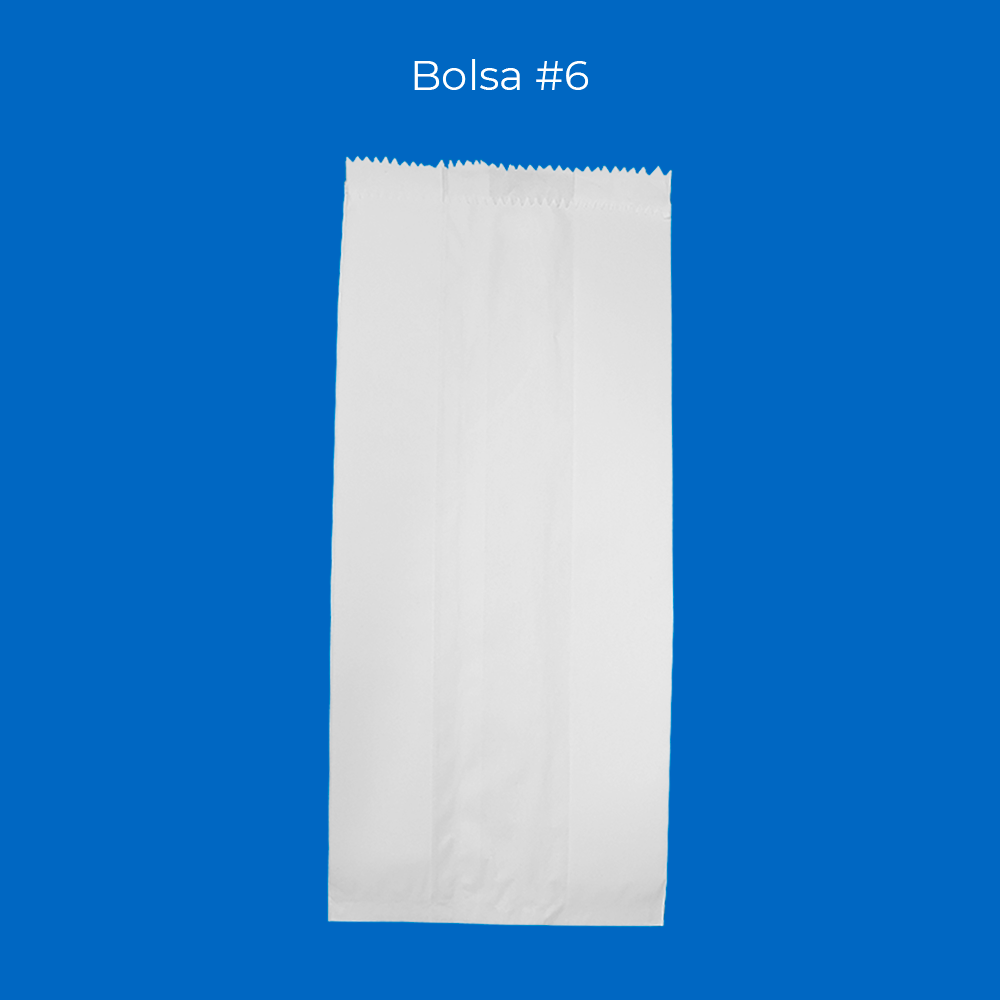 Bolsa Estraza Blanco 6 c/100pz
