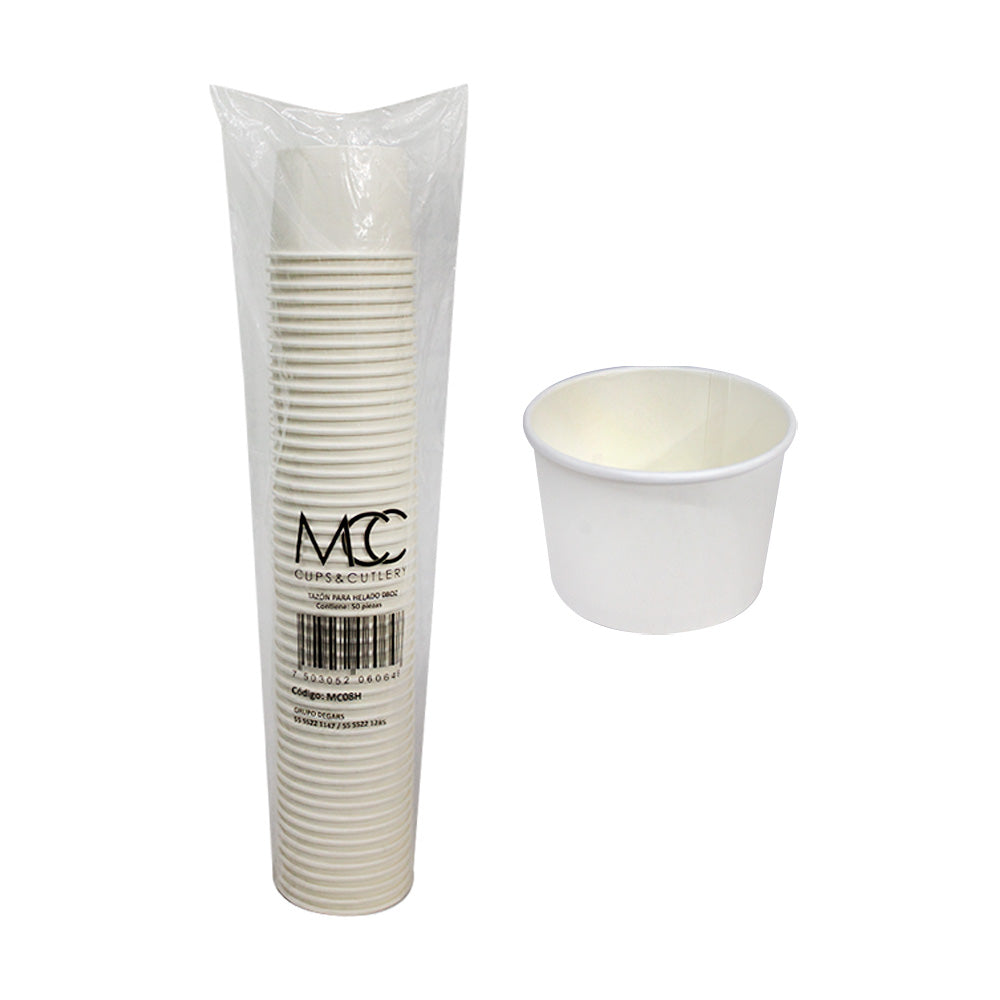 Soufle Carton 8 oz Bco c/50 pz