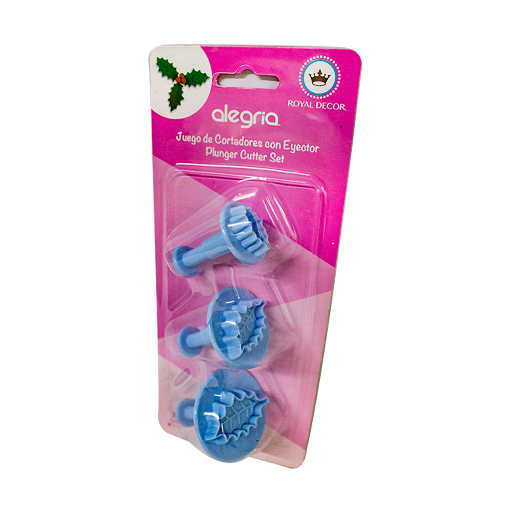 Juego de Cortador/Eyector Hoja Muérdago 1 pz
