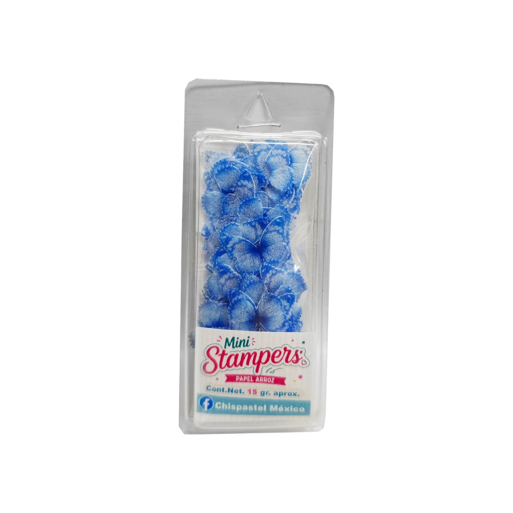 Mariposa Mini de Papel de Arroz c/15 gr Azul