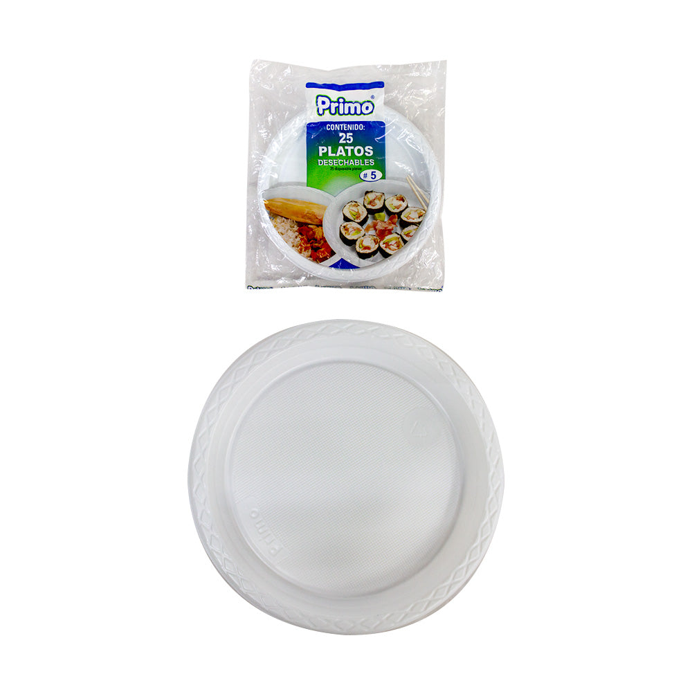 Plato gde Desechable #5  c/25pz