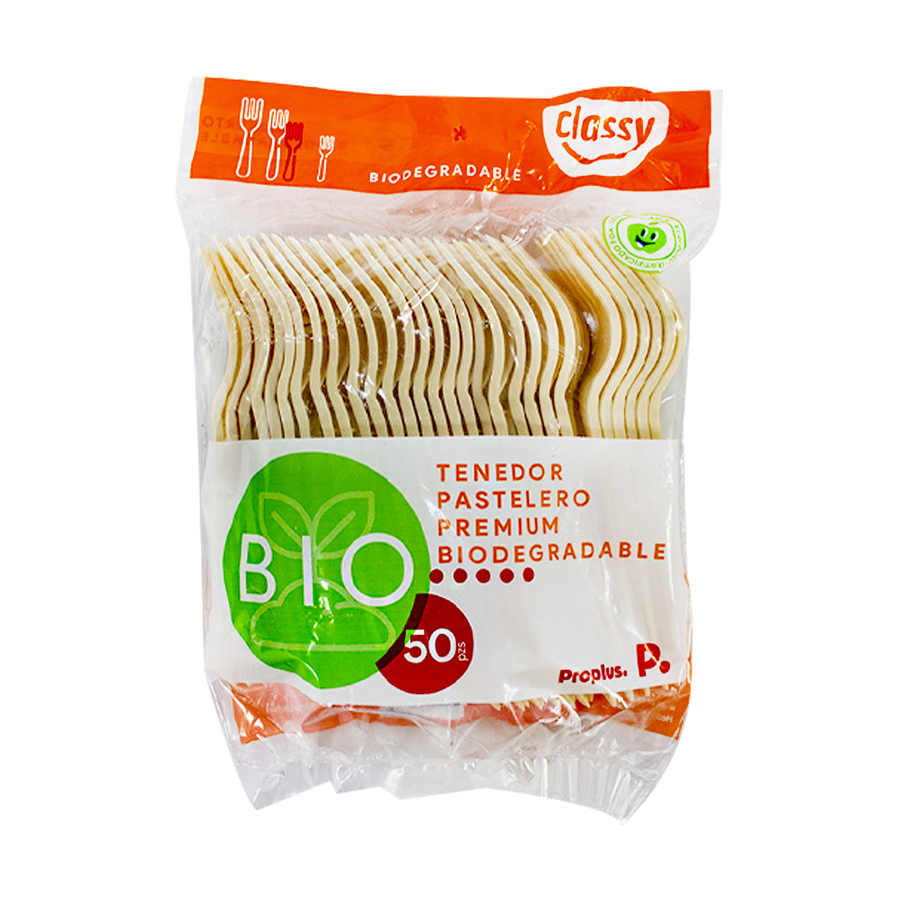 Tenedor Pastelero Bio c/50pz Classy