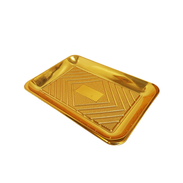 Domo Rectangular Med Dorado Pet 5 pz
