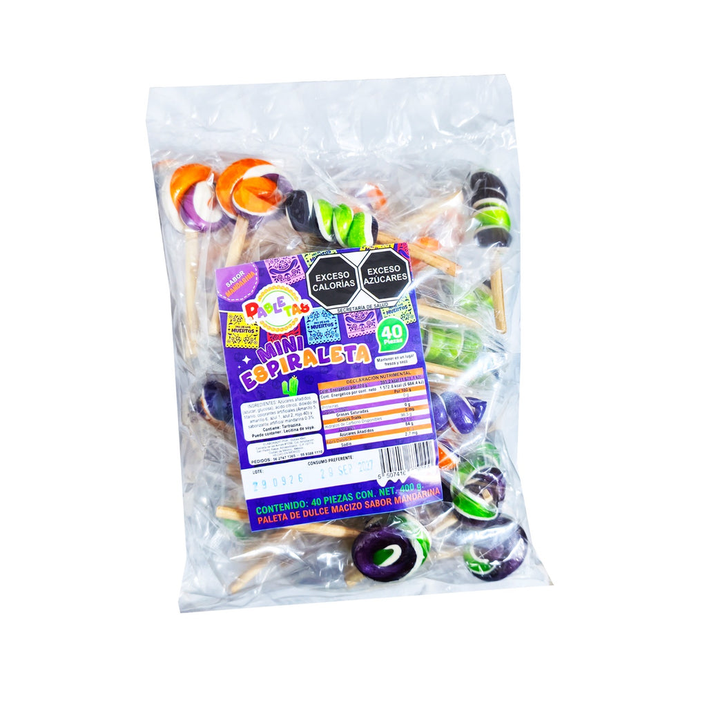 Paleta Espiral Muertos 40 pz