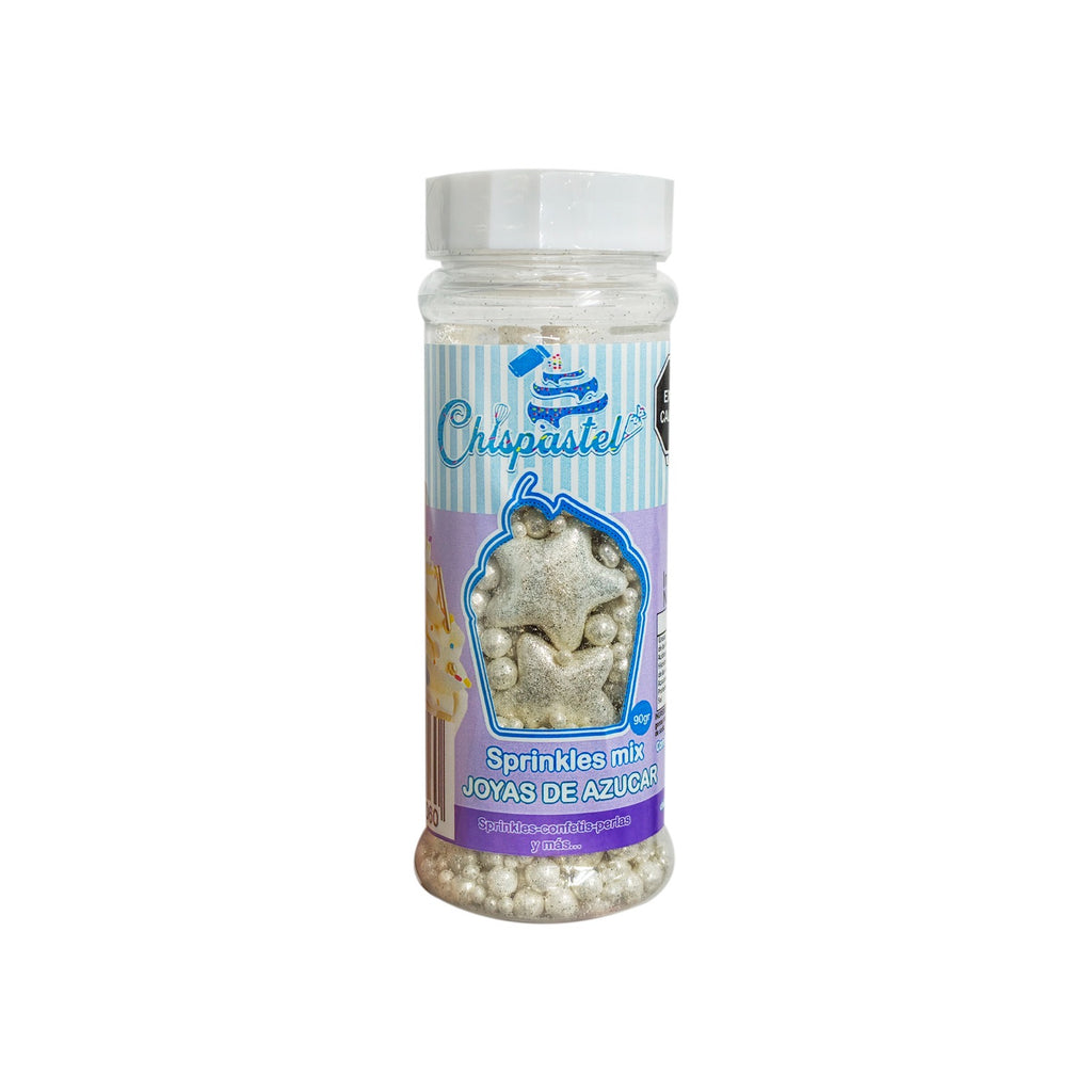 Perla Diamantada Multitamaño Joyas de Azucar 90 gr
