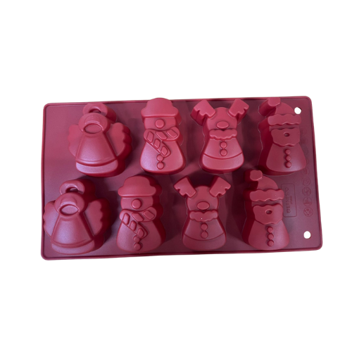 Molde Silicón Muñecos 8 cav