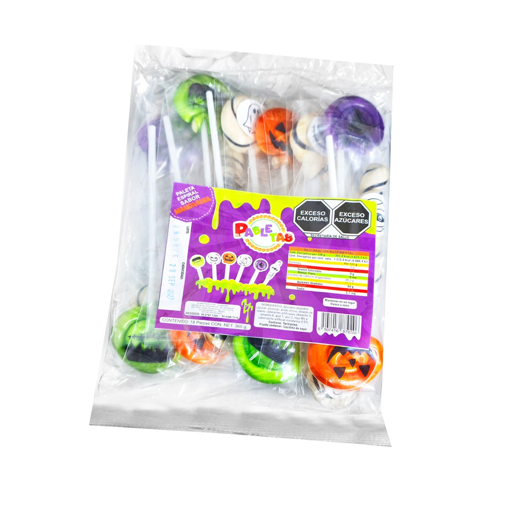 Paleta Redonda Espiral Muertos 18 pz