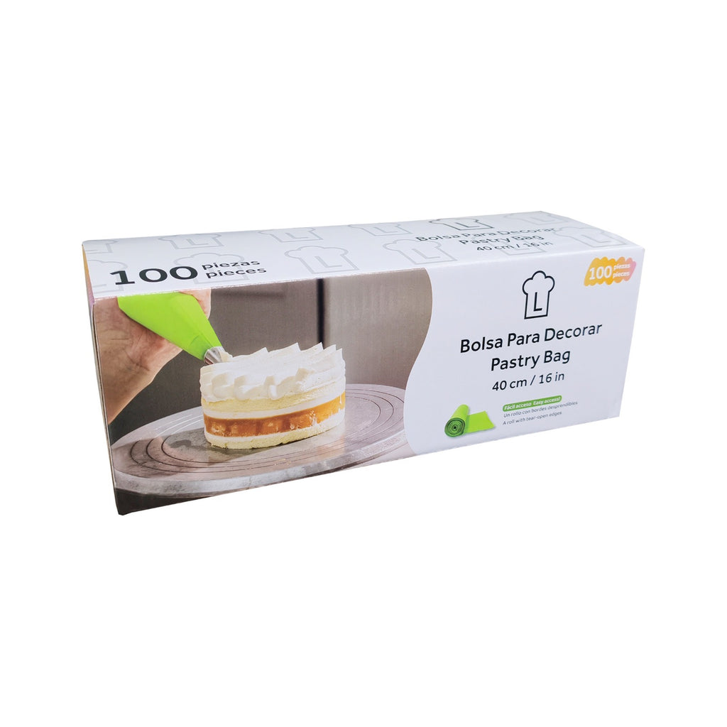 Manga Desechable Rollo 40 cm (16") c/100 pz