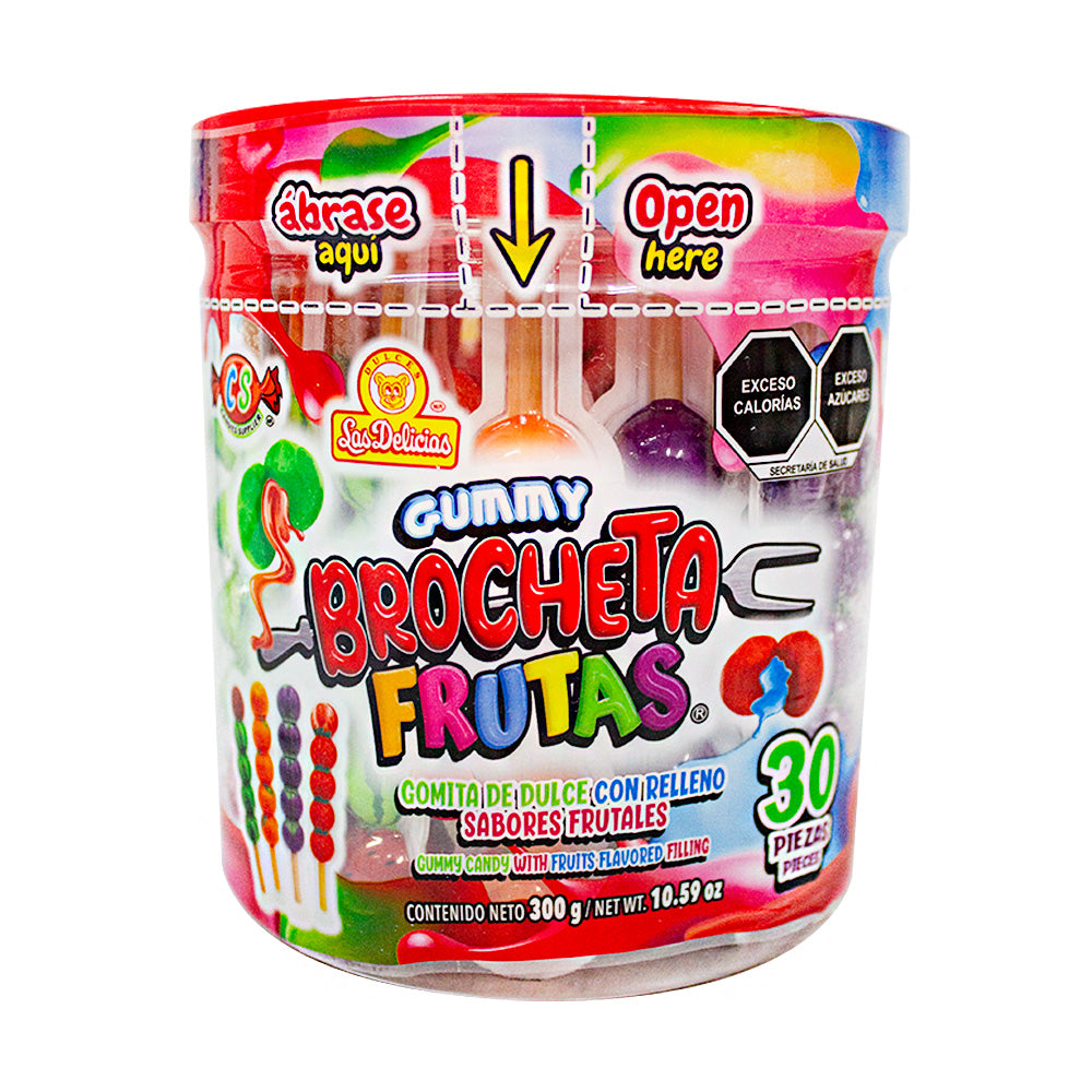 Brochetas Frutas Rellenas c/30 pz