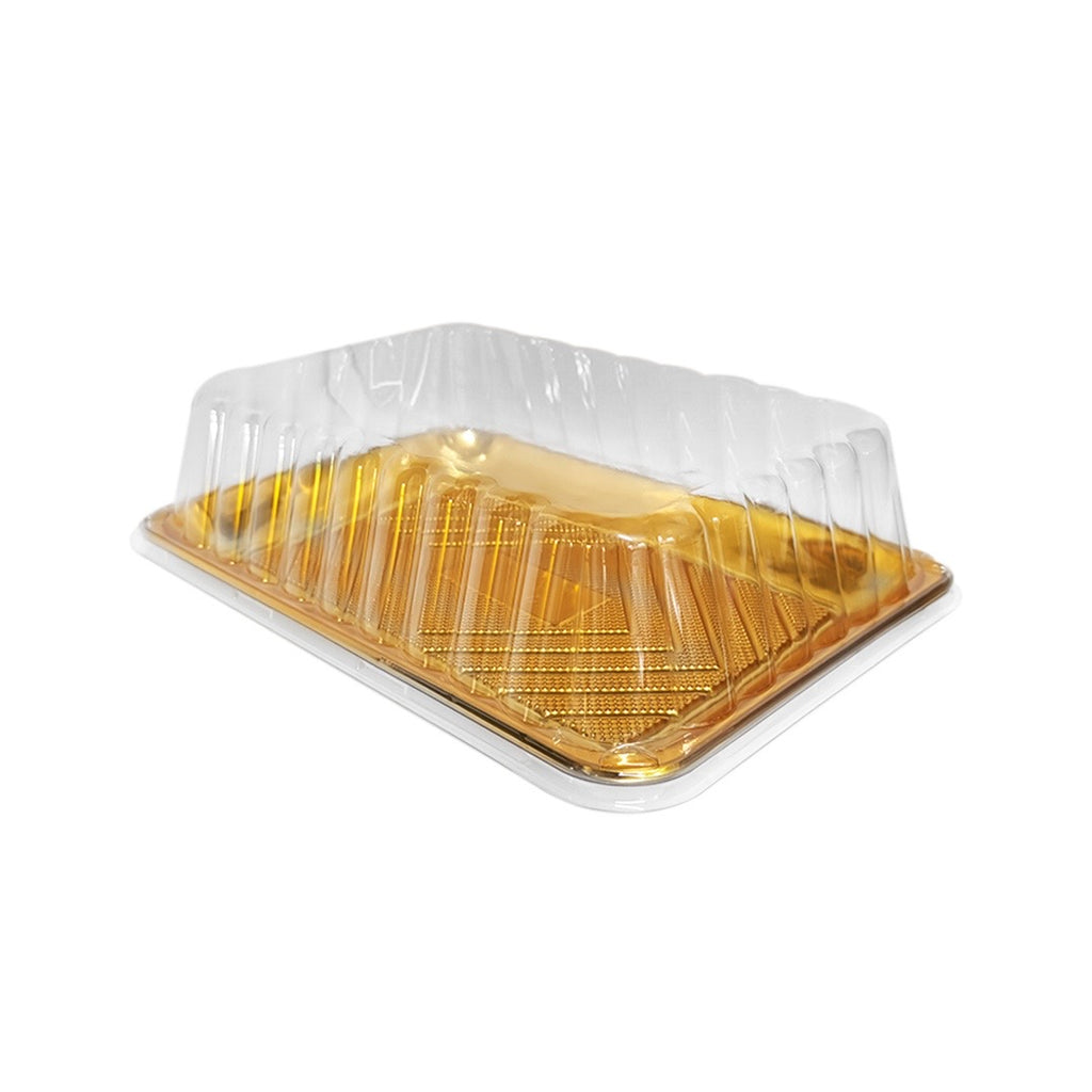 Domo Rectangular Med Dorado Pet 5 pz