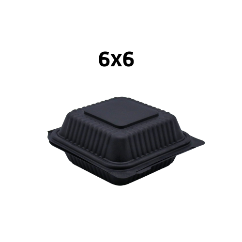 Contenedor 6x6 Bio Negro c/50pz Fecula de Maiz