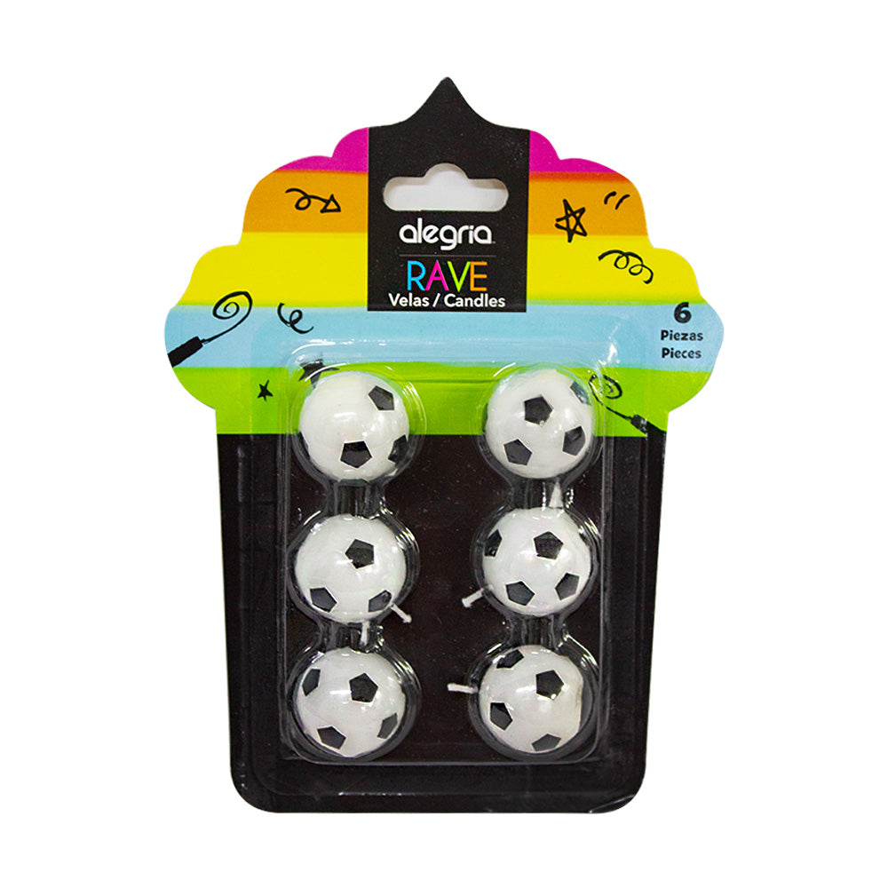 Velas Pelota Football c/6 pz