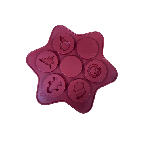 Molde Silicón Estrella Navidad 7 cav
