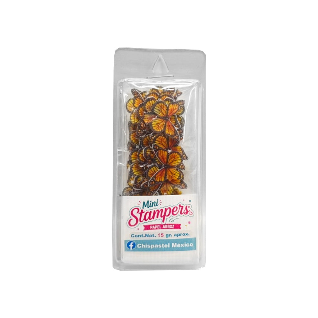 Mariposa Mini de Papel de Arroz c/15 gr Monarca