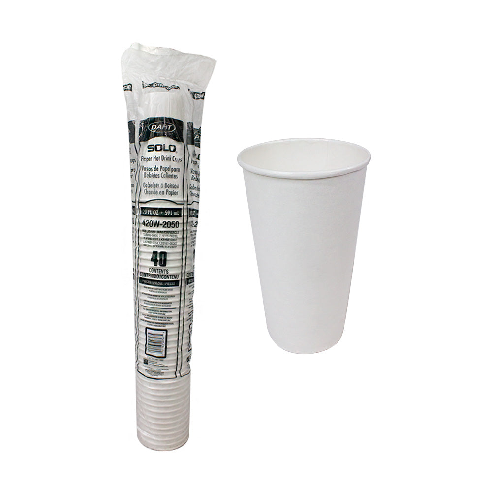 Vaso Carton Blanco 20oz c/40 pz Solocup