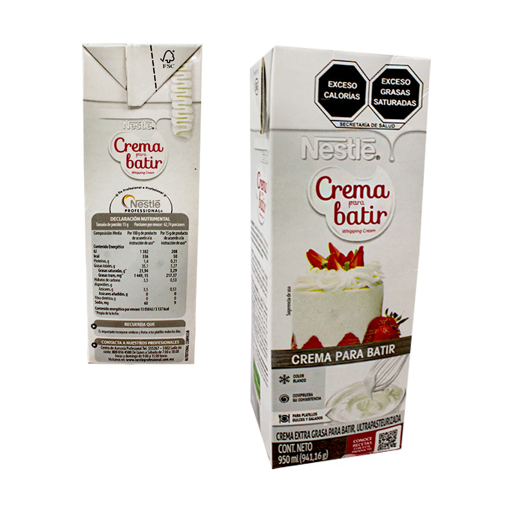 Crema p/Batir Nestle 950 ml
