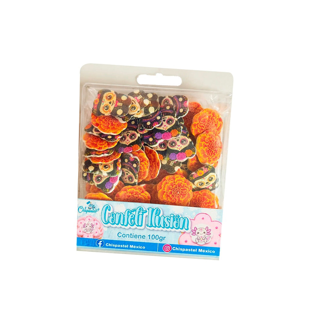 Confeti Azucar Catrina/Cempasuchil 100 gr