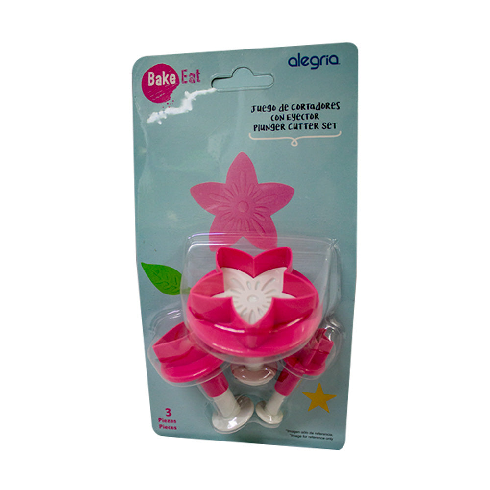 Juego de Cortador/Eyector Flor/Hoja/Estrella 1 pz