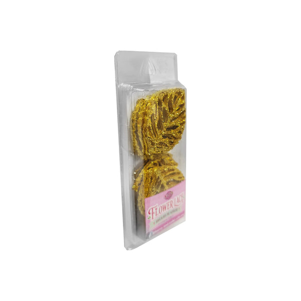Encaje de Azucar Hojas Dorada II c/22pz