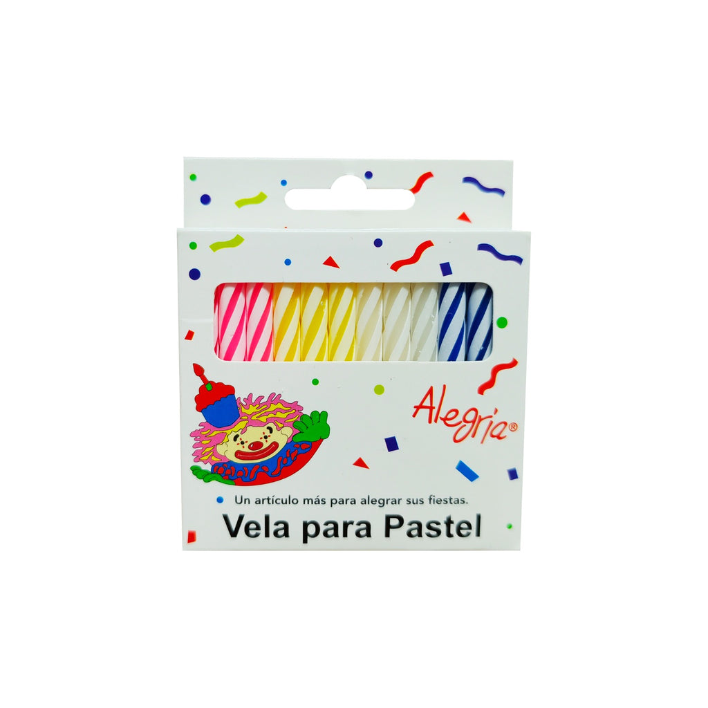 Velas para pastel Colores c/24pz