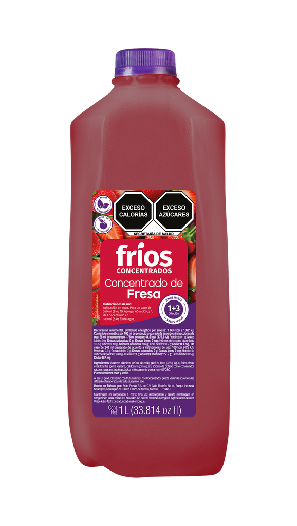 Concentrado Fresa Fríos 1 lt (Edo Méx - CDMX)