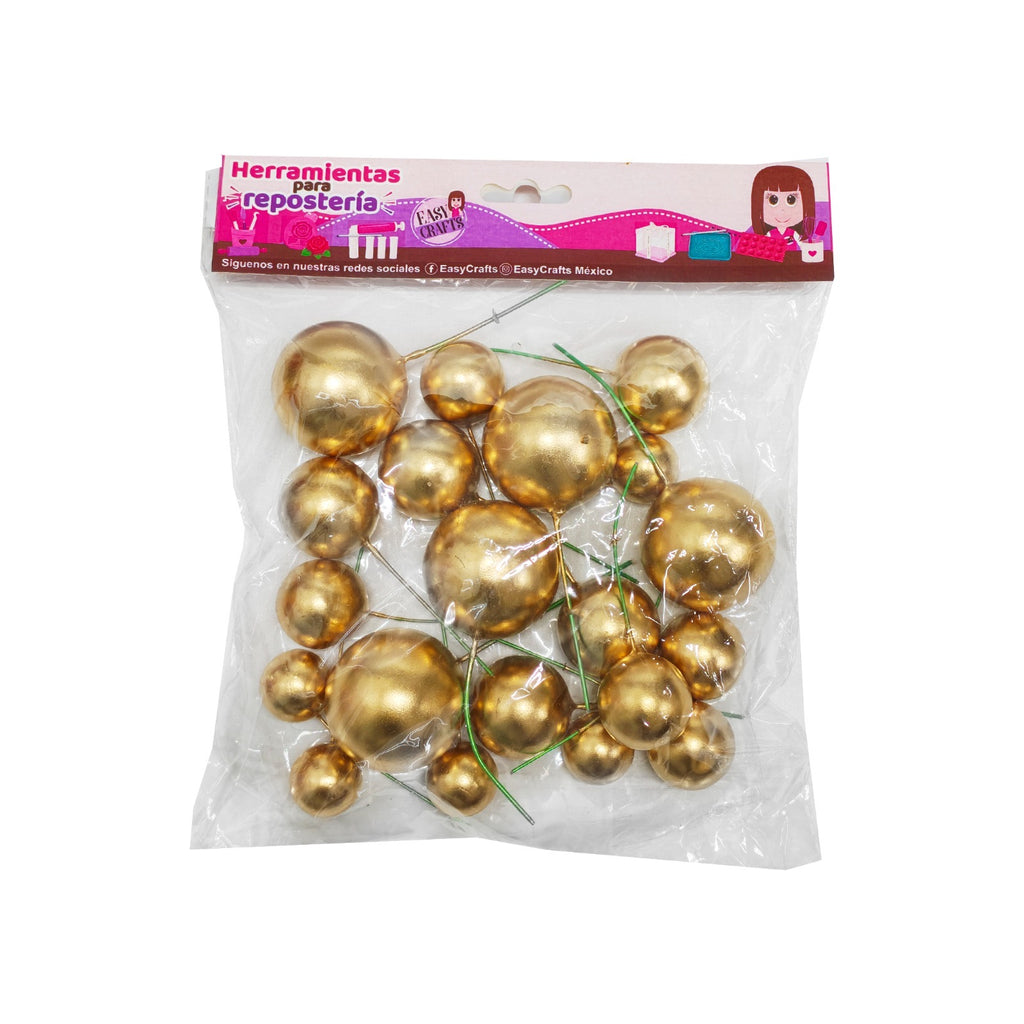 Topper Esferas Oro c/20 pz