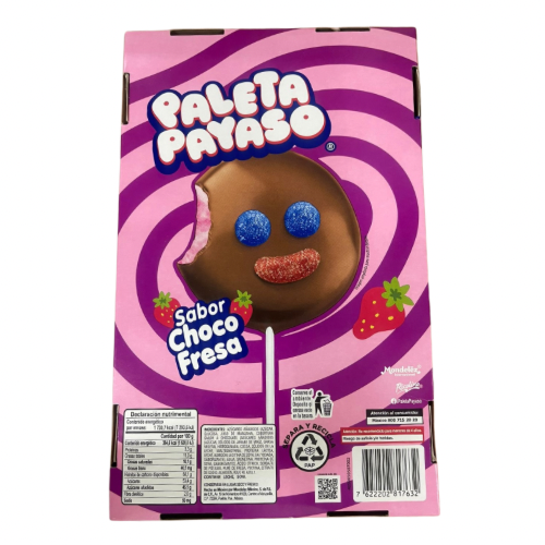 Paleta Payaso c/10pz Choco Fresa