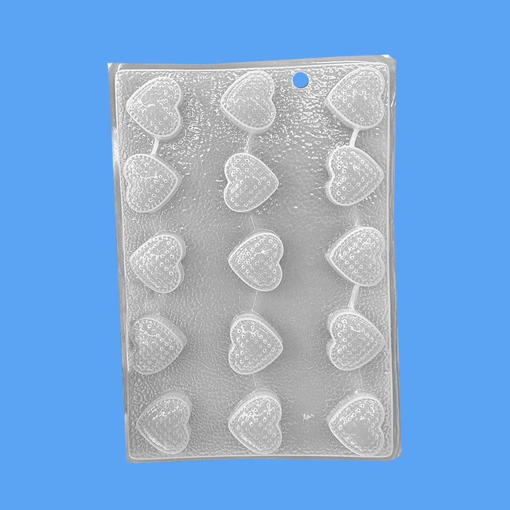 Molde para gelatina  Corazon Puntos 1 pz