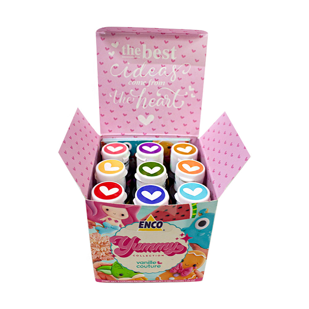 Kit Colorantes Yummy Enco en Gel 9 pz