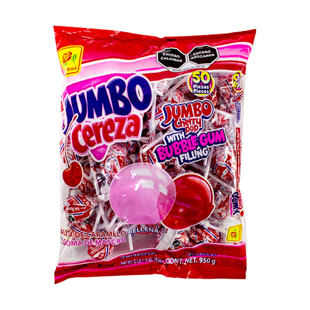 Paleta Jumbo Cereza c/50pz