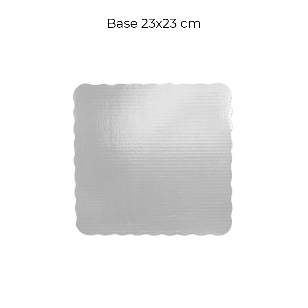 Base cartón aluminio 23x23 cm