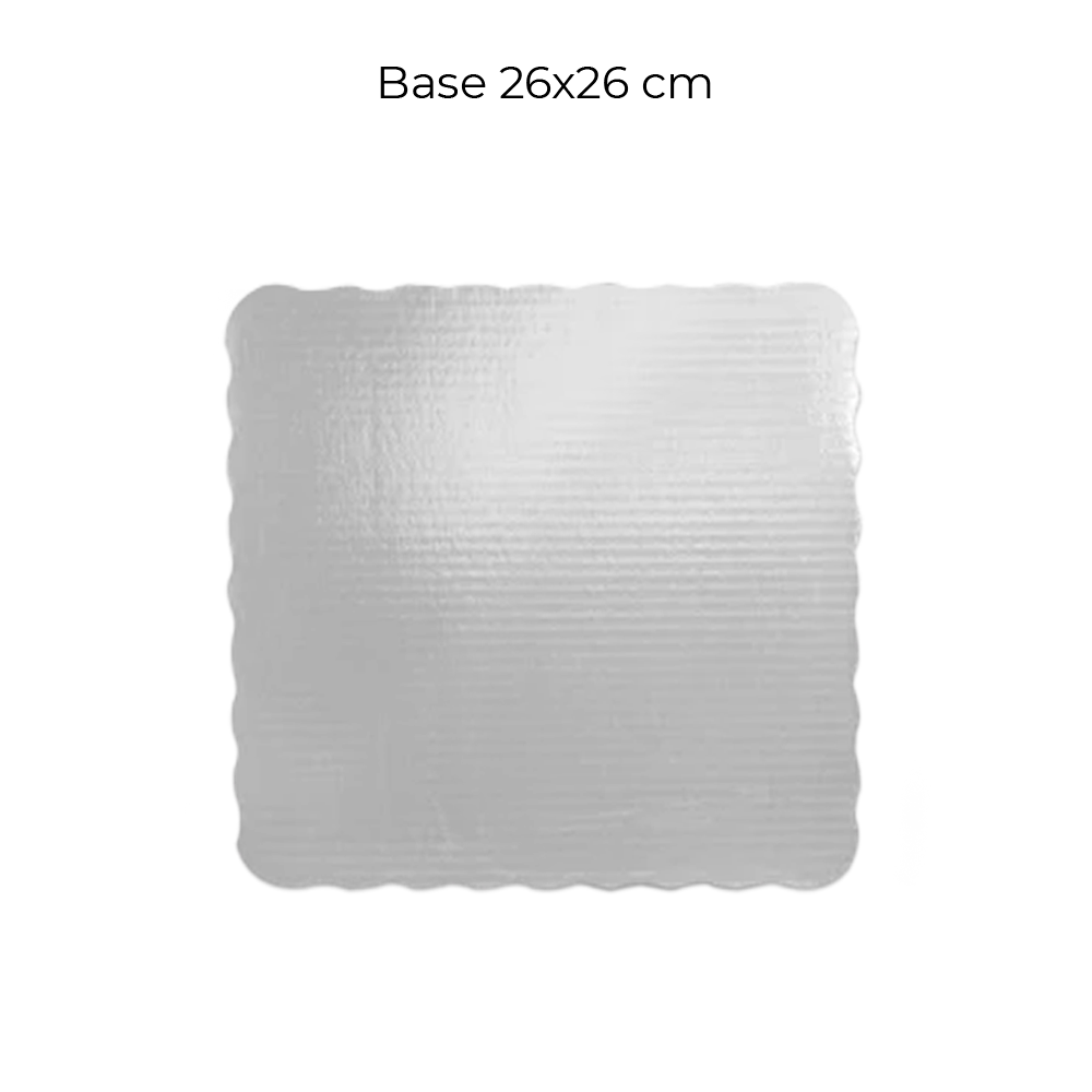 Base cartón aluminio 26x26 cm