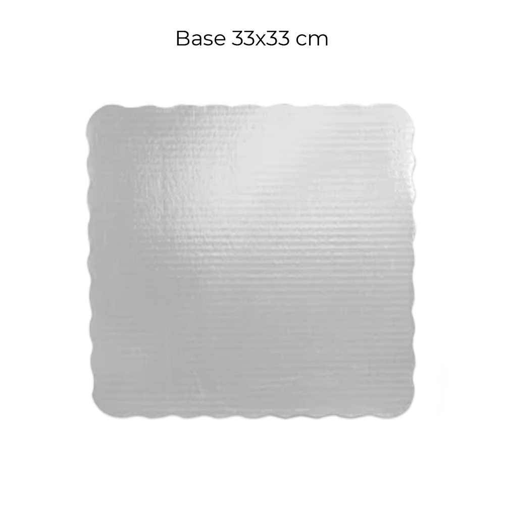 Base cartón aluminio 33x33 cm
