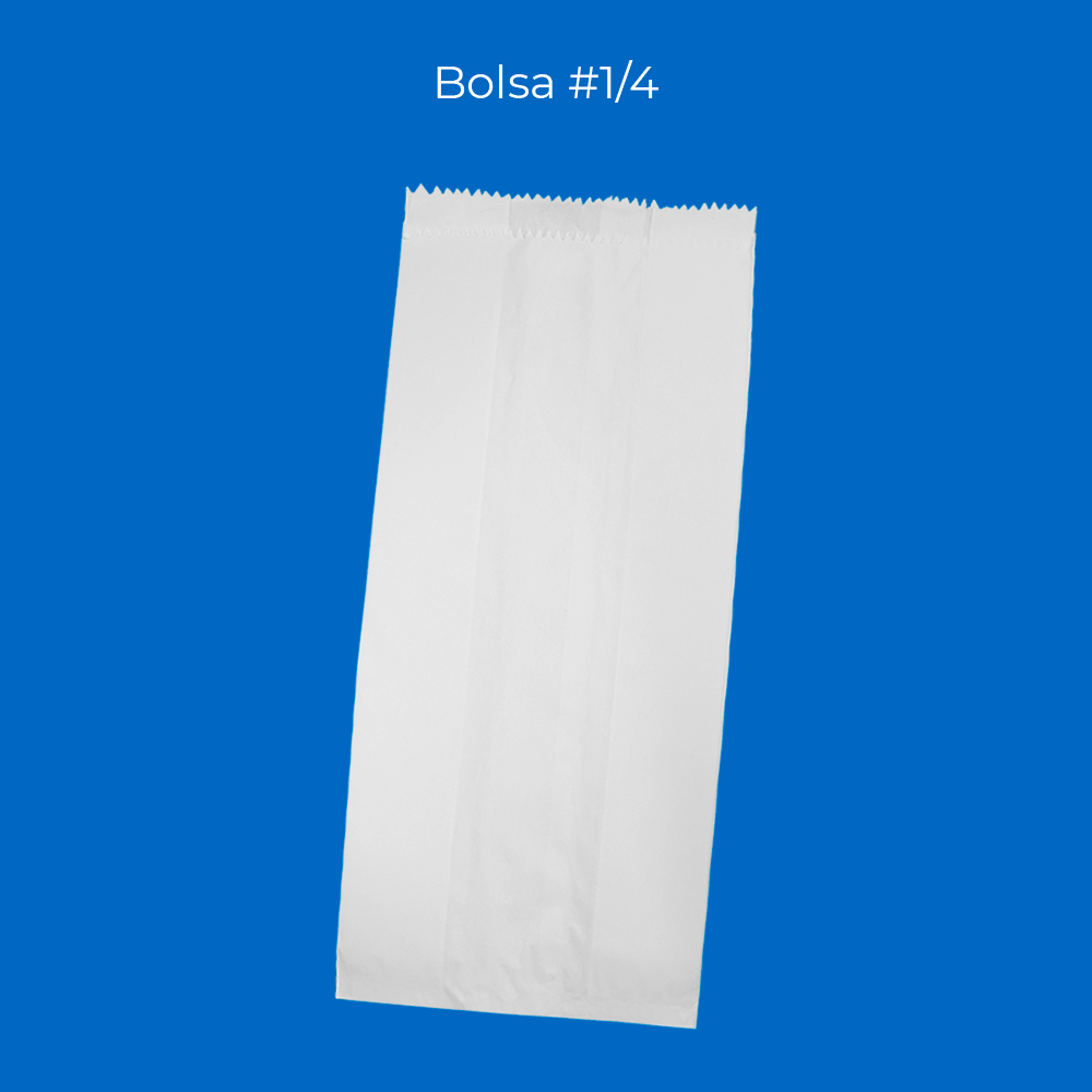 Bolsa Estraza Blanco 1/4  c/100pz