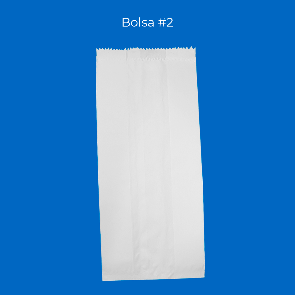 Bolsa Estraza Blanco 2  c/100pz