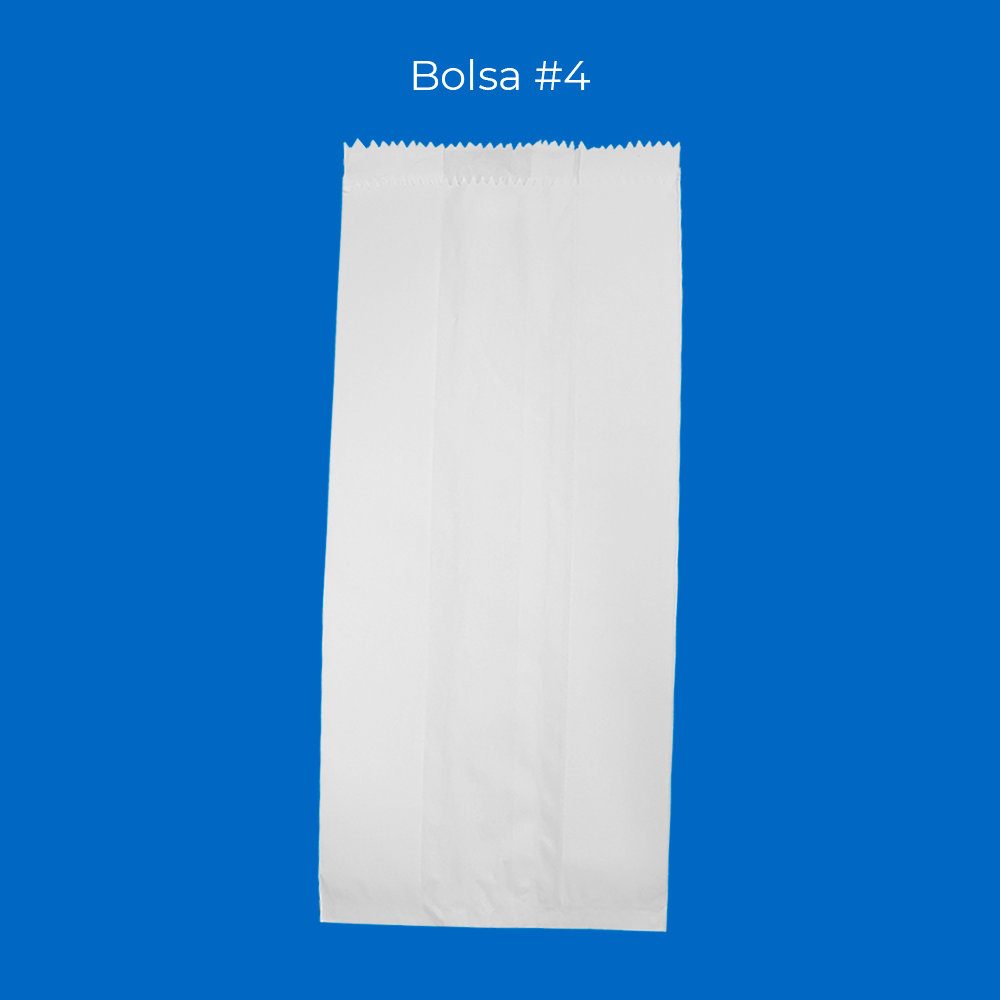 Bolsa Estraza Blanco 4  c/100pz