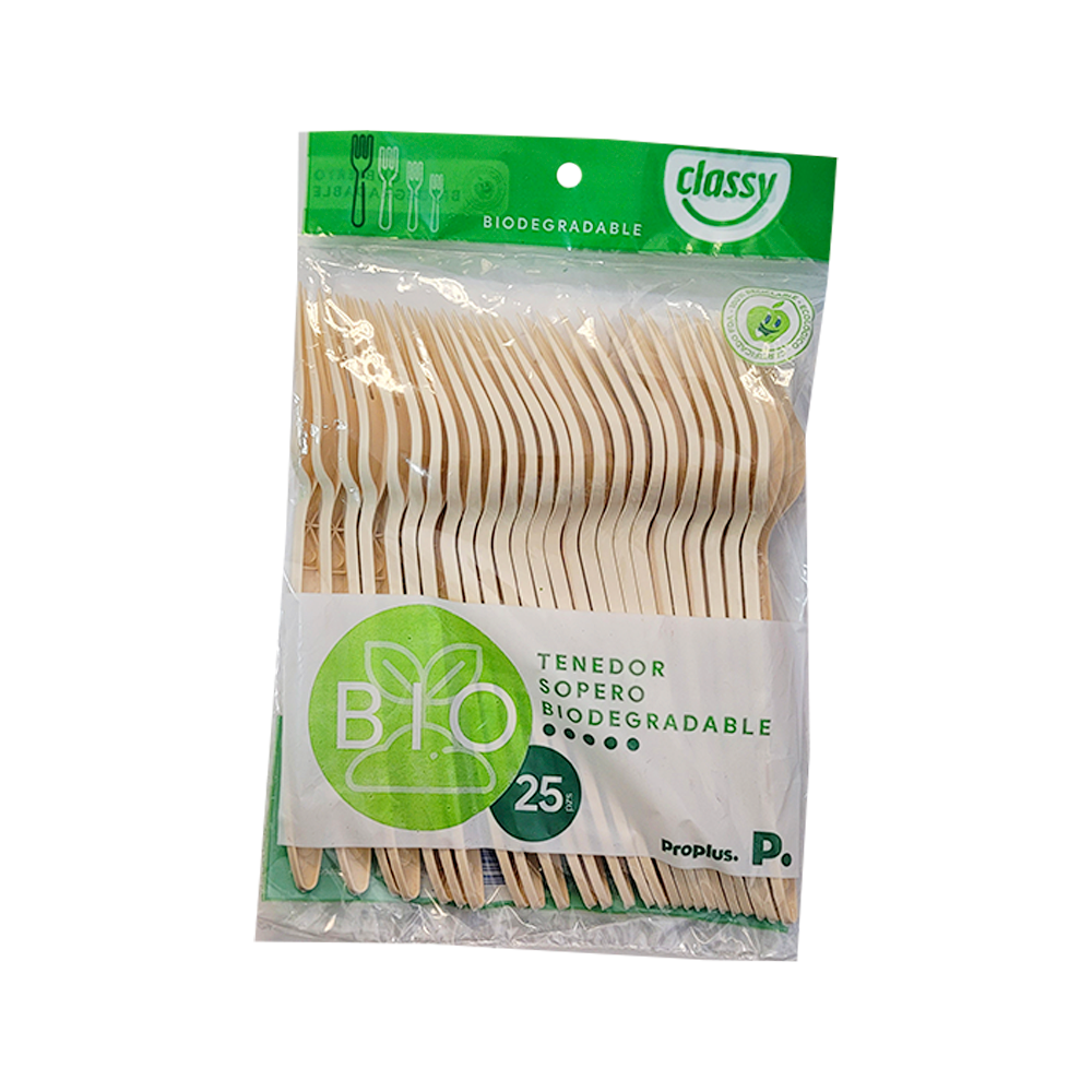 Tenedores Desechables Biodegradables Selecto Brand Jumbo 25 Tenedores