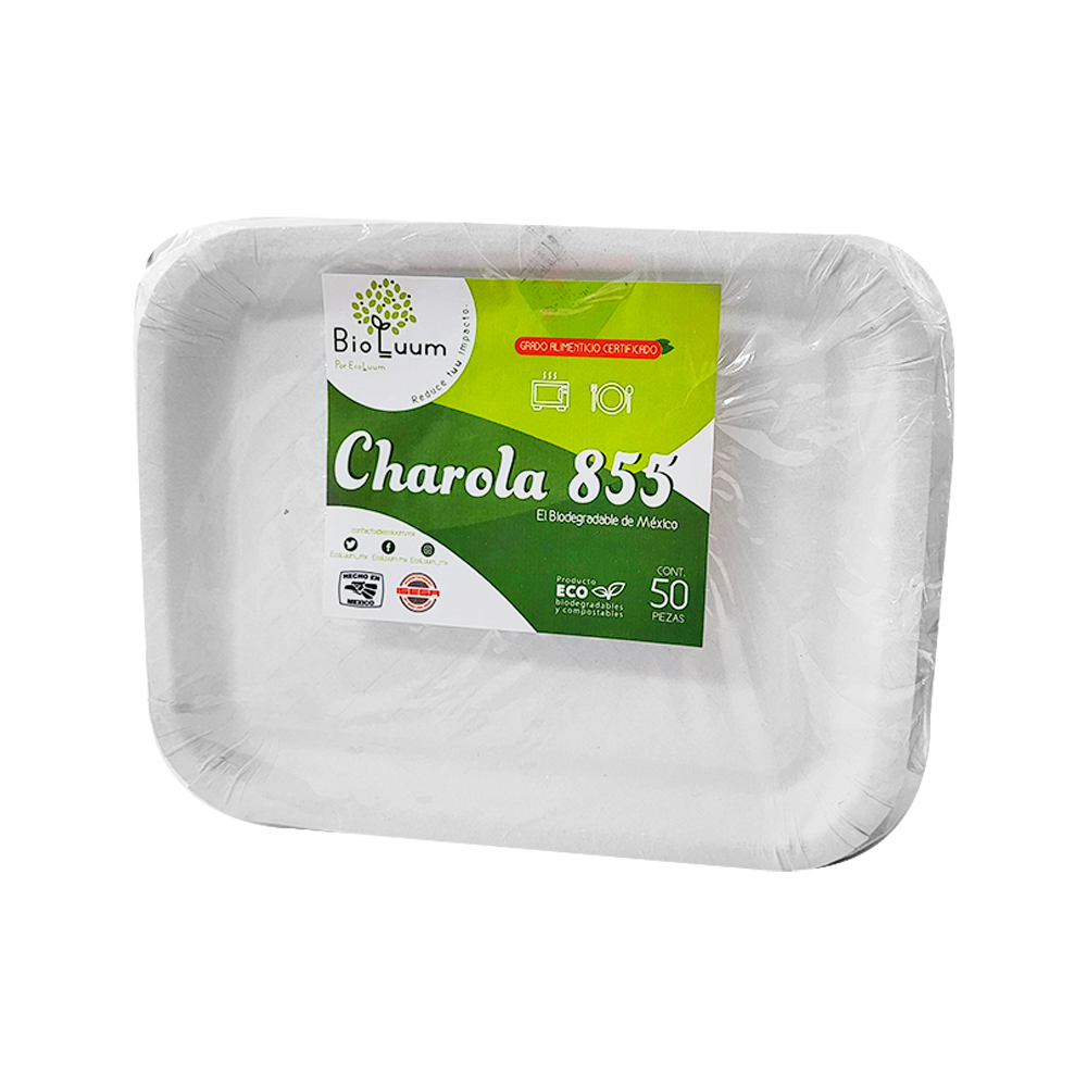 Charola 855 Biodegradable Eco c/50pz