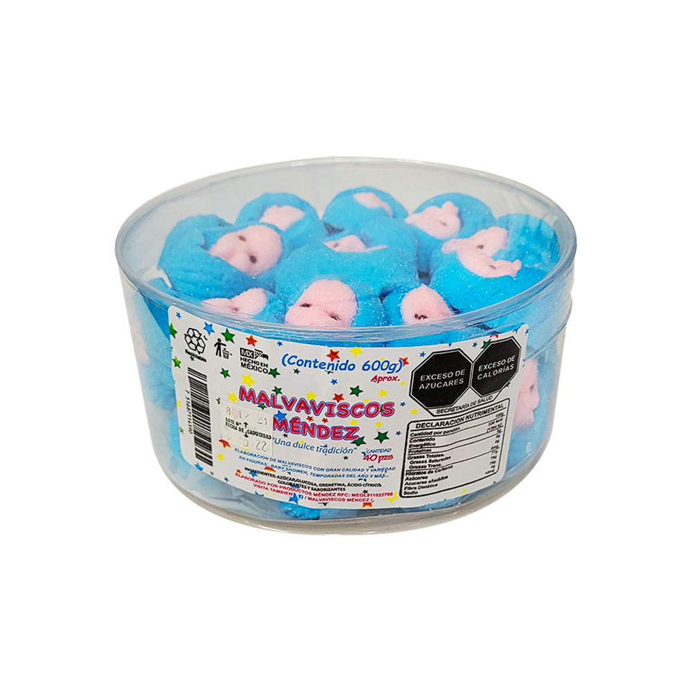 Malvavisco Baby Azul c/40pz – La Mimi, image size:1000x1000