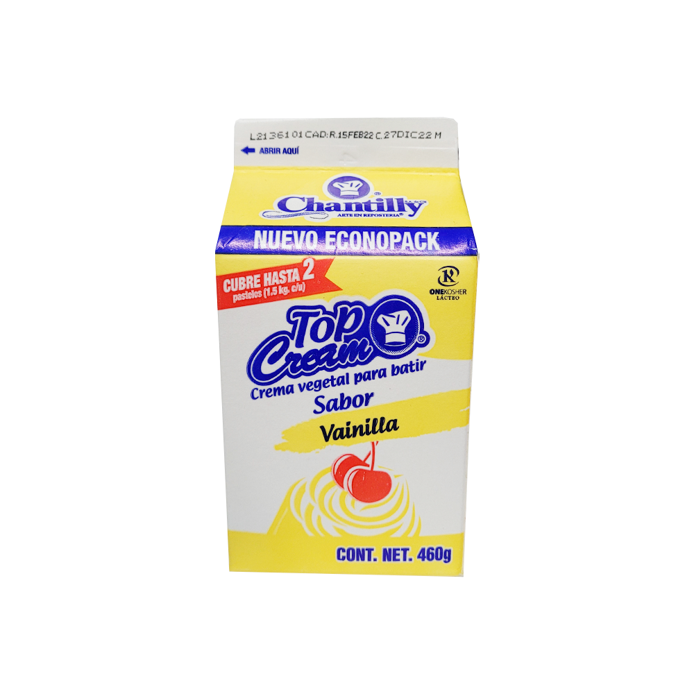 Crema Top Cream Vainilla c/460 gr / (Edo Méx - CDMX)
