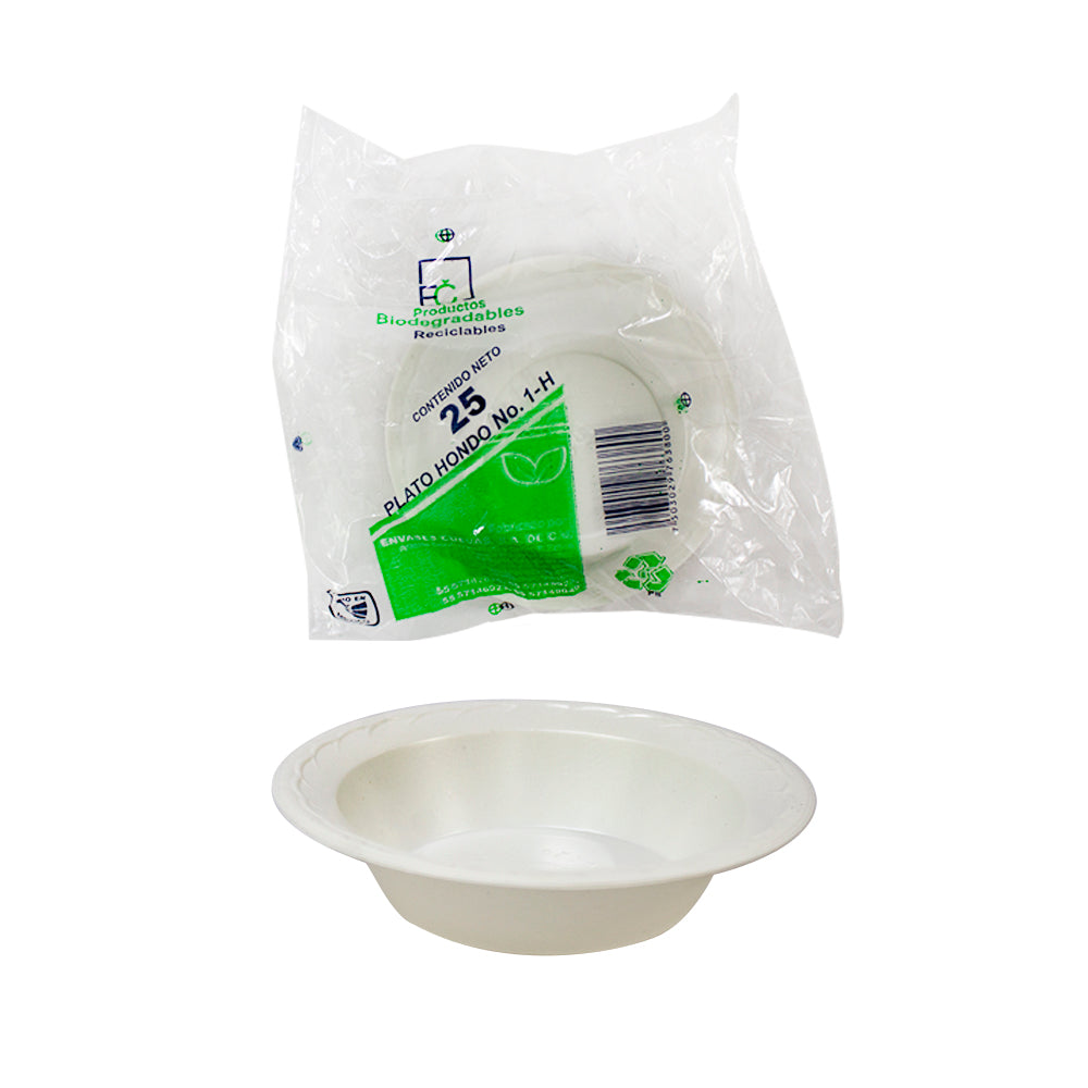 Desechables Plato Hondo Unicel Plato Desechable Bio C/25pz – La Mimi