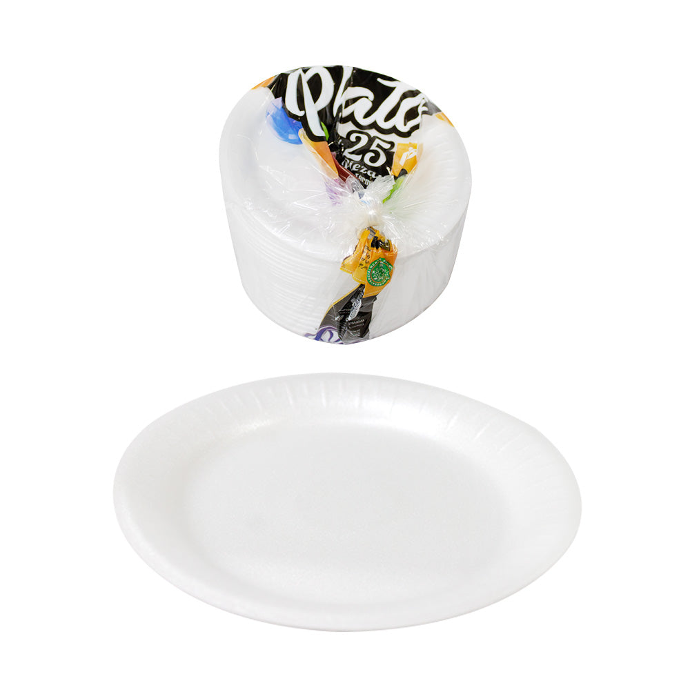 Vasos Plato Pozolero Desechable Precio Plato Desechable 006 C/25pz