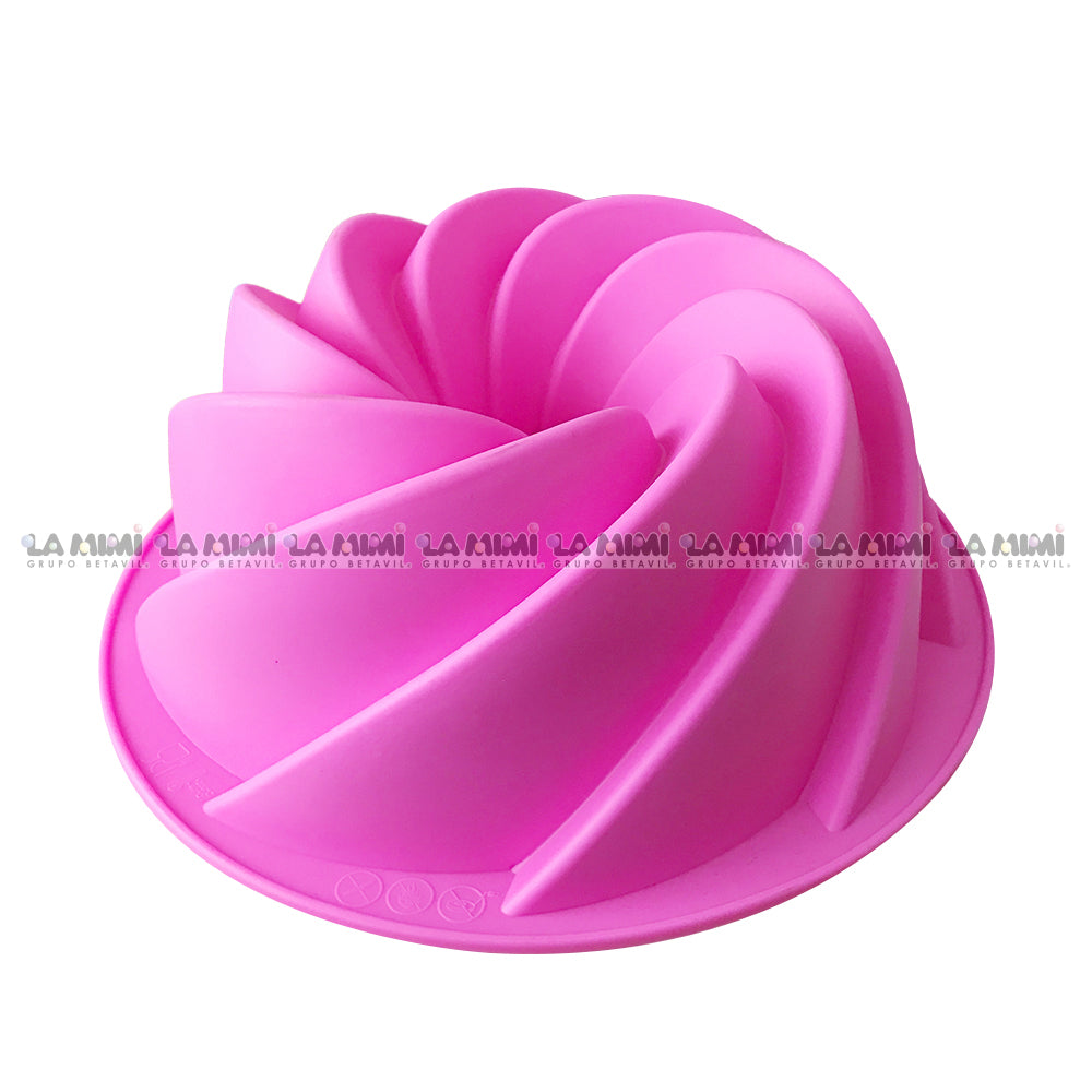 Molde de silicon rosa en espiral