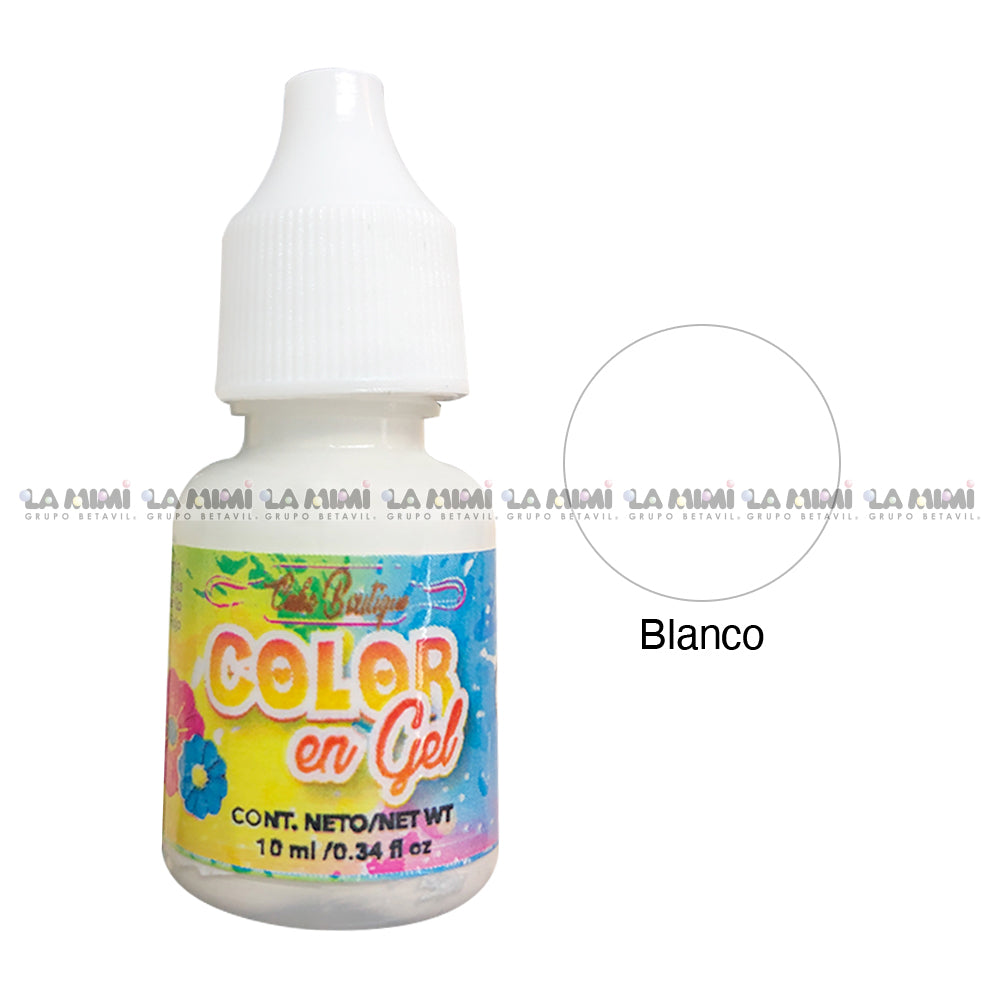 Colorante en gel Blanco 1pza  c/10ml