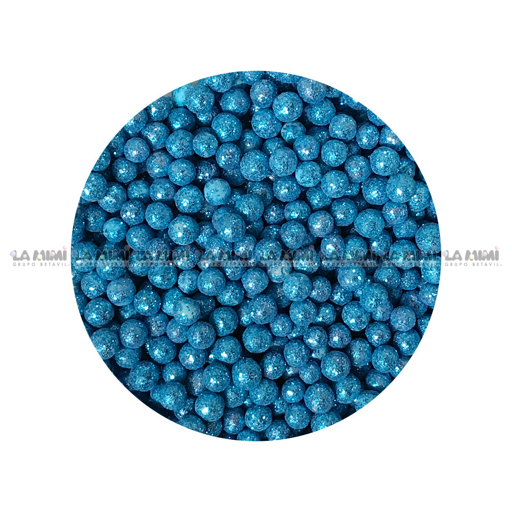 Perlas Diamantadas c. Azul c/100gr