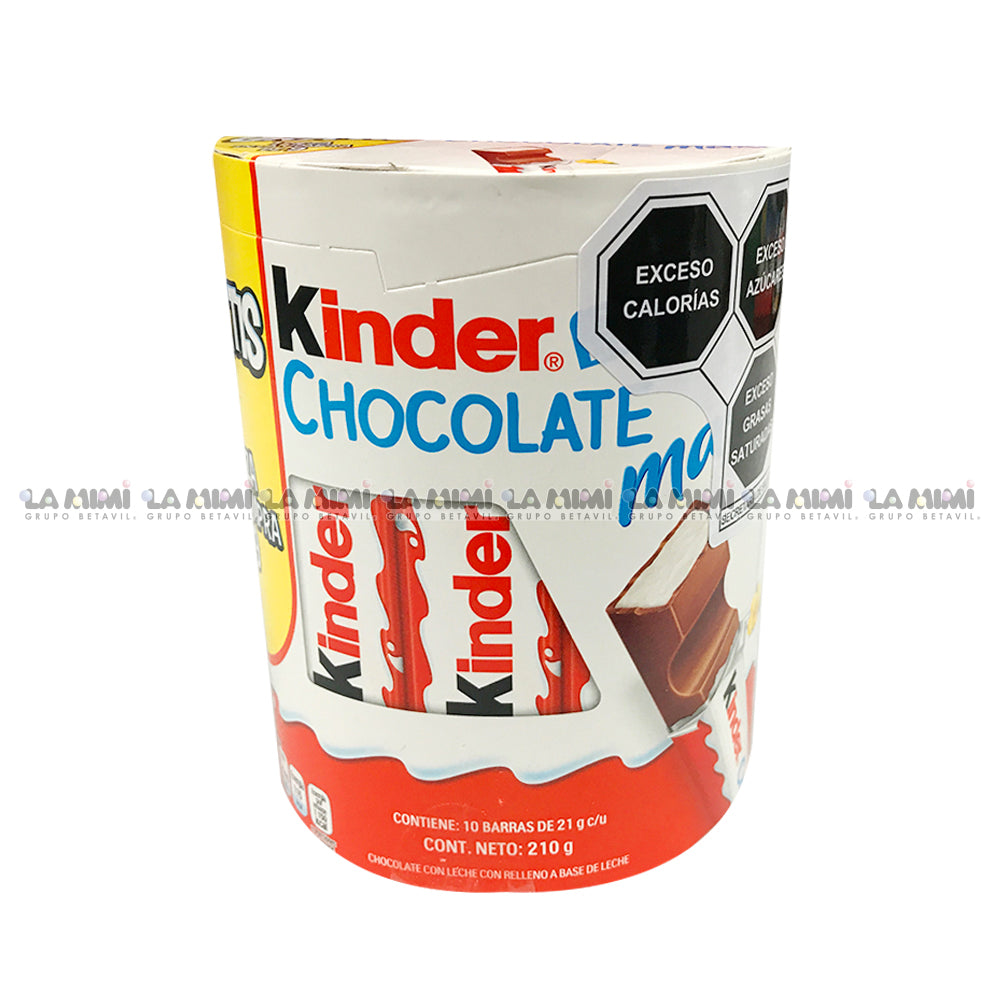 Chocolate Kinder Maxi con relleno a base de leche 2 pzas de 21 g c