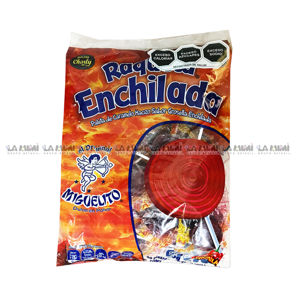 Raqueta enchilada bolsa c/ 40 pz