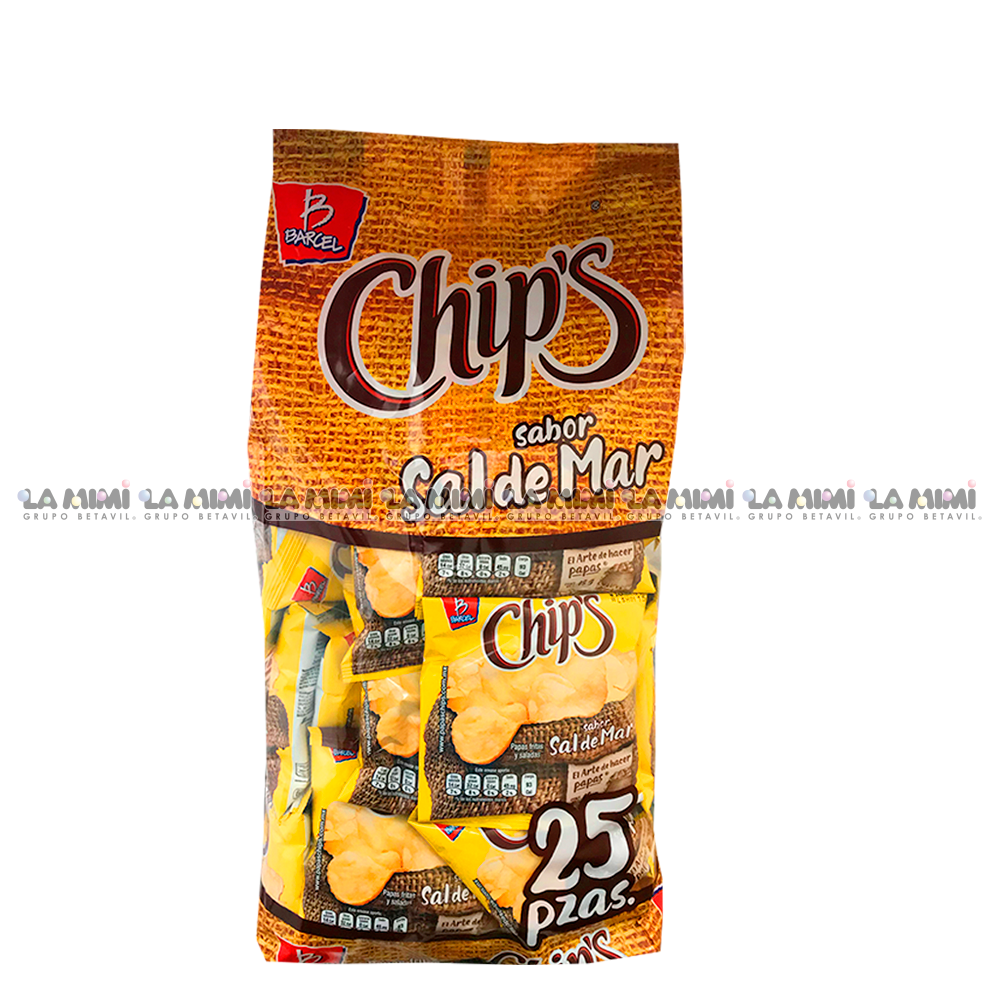 Papas Mini Chips Barcel Sal c/25 pz/ (Edo Méx CDMX) La Mimi