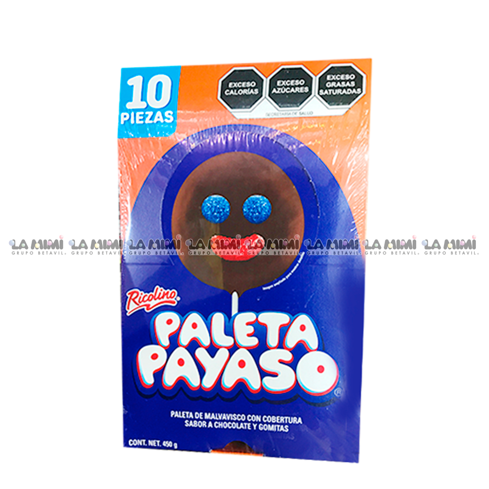 Paleta Payaso Ricolino  c/10 pz